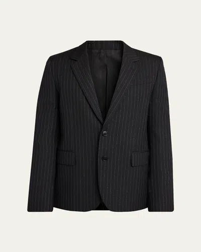 Alexander Mcqueen Men's Metallic Hairline Stripe Single-breasted Sport Coat In Multi