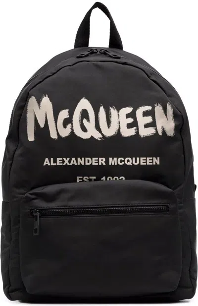 ALEXANDER MCQUEEN MEN'S METROPOLITAN LOGO DETAIL BACKPACK