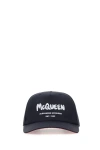 Alexander Mcqueen Men Navy Blue Polyester Baseball Cap In Blue