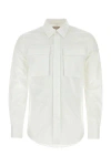 Alexander Mcqueen Long Sleeved Pocket Detailed Shirt In White