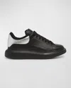 Alexander Mcqueen Men's Larry Oversized Rubber Sneakers In Blk/silver