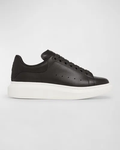 ALEXANDER MCQUEEN MEN'S OVERSIZED LEATHER LOW-TOP SNEAKERS