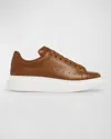 Alexander Mcqueen Caramel Leather Sneakers With Caramel Leather Heel In Brown