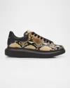 Alexander Mcqueen Men's Oversized Python-effect Leather Sneakers In Multi