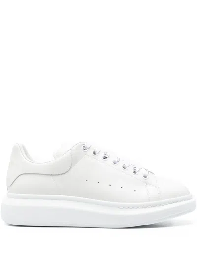 Alexander Mcqueen Oversized Leather Sneakers In White
