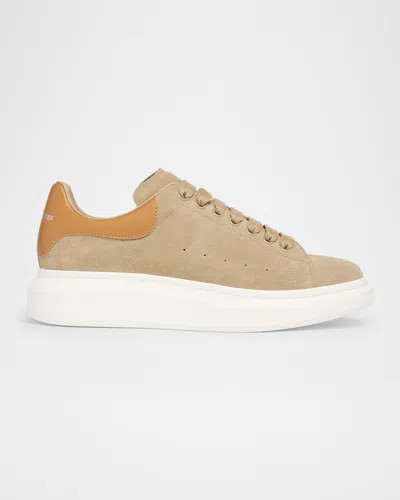 Alexander Mcqueen Men's Oversized Suede Low-top Sneakers