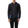 Alexander Mcqueen Men's Patchwork Hoodie In Blue