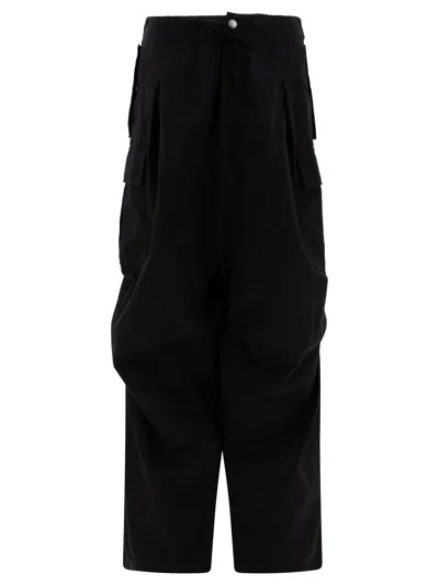 Alexander Mcqueen Alexander Mc Queen Pleated Cargo Trousers In Black