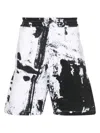 Alexander Mcqueen All Over Print Bermuda Shorts In White