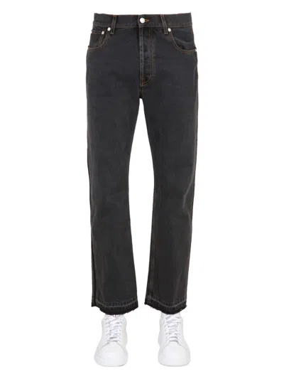 ALEXANDER MCQUEEN MEN'S RAW CUT JEANS