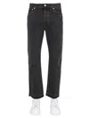 Alexander Mcqueen Men's Raw Cut Jeans In Black