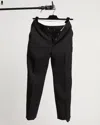 Alexander Mcqueen Men's Raw Edge A Sleek Silhouette Offset By Deconstructed Tuxedo-inspired Trim. Trousers In Black