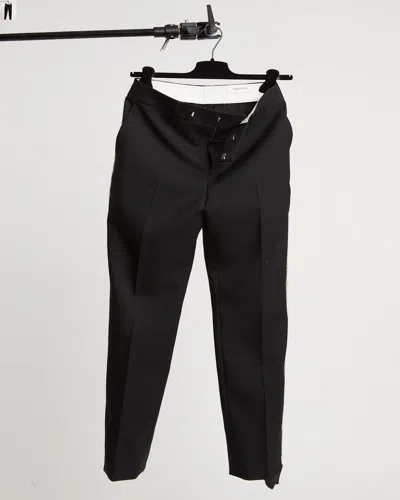 Alexander Mcqueen Men's Raw Edge A Sleek Silhouette Offset By Deconstructed Tuxedo-inspired Trim. Trousers In Black
