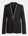 Alexander Mcqueen Men's Raw Edge Jacket In Black