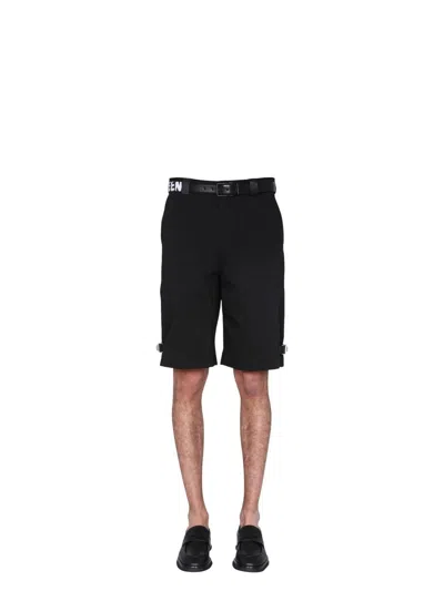 Alexander Mcqueen Men's Regular Fit Bermuda Shorts In Black