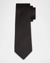 Alexander Mcqueen Mcqueen Jet Crystal Rose Embellished Silk Tie In Black