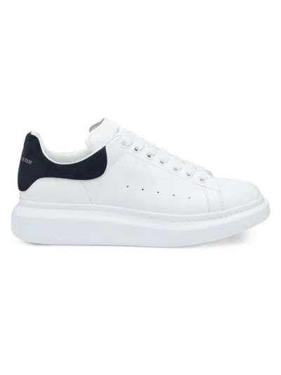Alexander Mcqueen Men White And Black Low-top Sneakers With Chunky Sole And Contrasting Heel Tab In