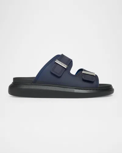 Alexander Mcqueen Men's Rubber Double-buckle Sandals
