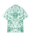 Alexander Mcqueen Men's Sailor Tattoo Hawaiian Shirt In Blue/green In Multi