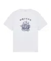 Alexander Mcqueen White Crewneck T-shirt With Logo Print On The Front In Cotton Man In White