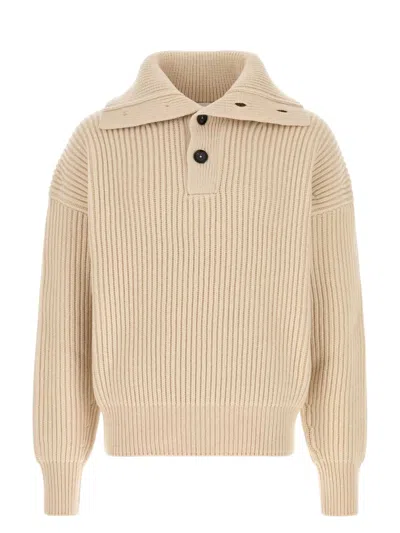 ALEXANDER MCQUEEN MEN'S SAND CASHMERE SWEATER