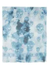 Alexander Mcqueen Frayed Edges Lightweight Fabric Skull Pattern