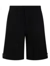 Alexander Mcqueen Logo-tab Bermuda Shorts In Black