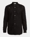 Alexander Mcqueen Harness Fringed Shirt In Black