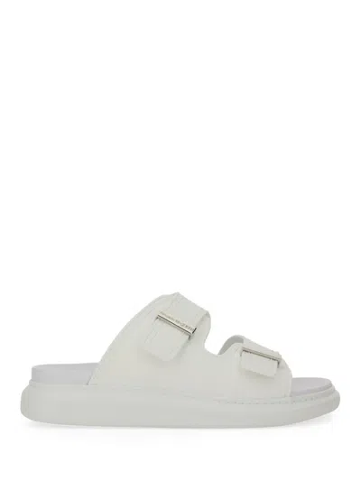 Alexander Mcqueen Hybrid Slides With Double-buckles In White