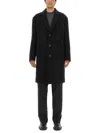 Alexander Mcqueen Single-breasted Coat In Black