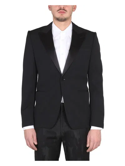 Alexander Mcqueen Single-breasted Suit Jacket In Black