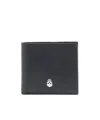 Alexander Mcqueen Calfskin Skull Bifold Card Holder In Black