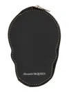 Alexander Mcqueen Men's Skull Card Holder In Black