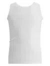 Alexander Mcqueen White Top With Upside Down Skull Embroidery On The Front In Cotton Jersey Man In White