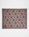 Alexander Mcqueen Men's Skull Houndstooth Scarf In Bordeux/iv