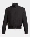 Alexander Mcqueen Skull-print Cropped Harrington Jacket In Black