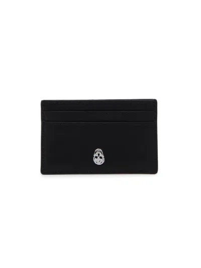 Alexander Mcqueen Men's Skull Leather Card Case In Multi