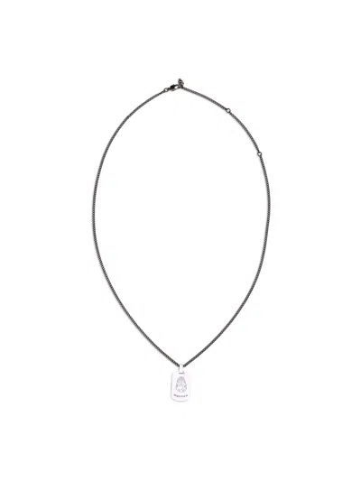 Alexander Mcqueen Men Skull Necklace In Black