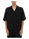 Alexander Mcqueen Camp Collar Hawaiian Black Viscose Shirt