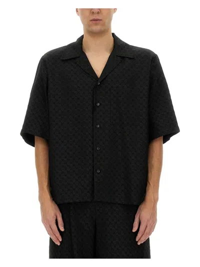 Alexander Mcqueen Men's Skull Pattern Shirt In Black