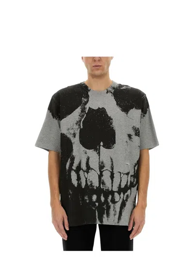 ALEXANDER MCQUEEN MEN'S SKULL PTINT COTTON T-SHIRT
