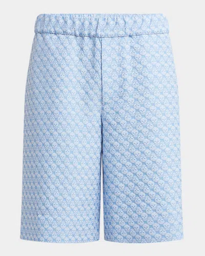 ALEXANDER MCQUEEN MEN'S SKULL PYJAMA SHORTS