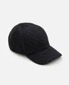 Alexander Mcqueen Black Skull Repeat Baseball Cap In Black
