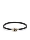 Alexander Mcqueen Skull Rubber Bracelet In Black