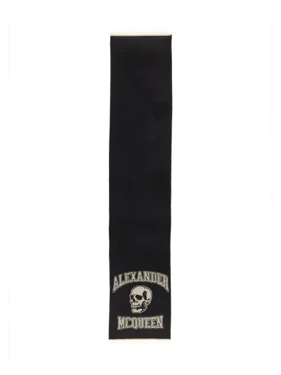 Alexander Mcqueen Men Skull Scarf In Black