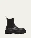 Alexander Mcqueen Leather Boots In Black