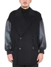 Alexander Mcqueen Men's Soft-shouldered Caban In Black