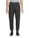 Alexander Mcqueen Man Joggers With Charcoal Selvedge Band In Charcoal