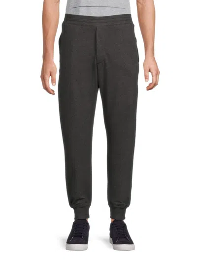 Alexander Mcqueen Man Joggers With Charcoal Selvedge Band In Grey