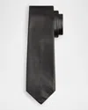 Alexander Mcqueen Men's Solid Lamb Leather Tie In Black